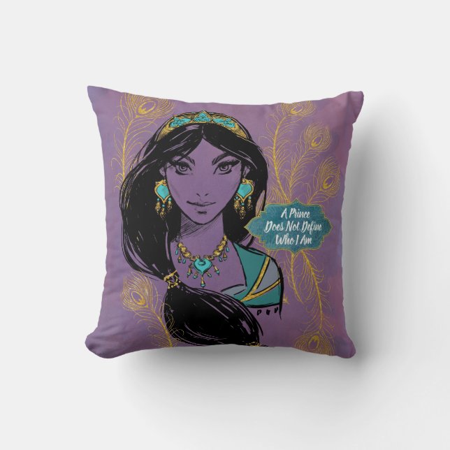 Aladdin | Jasmine "Who I Am" Throw Pillow (Front)