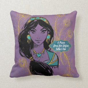 Aladdin   Jasmine "Who I Am" Throw Pillow