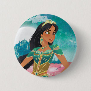 Aladdin   Jasmine "Woman of Many Dreams" 2 Inch Round Button