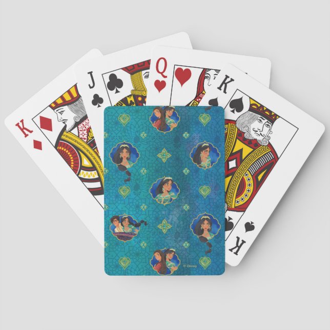 Aladdin | Jewelled Character Art Pattern Playing Cards (Back)