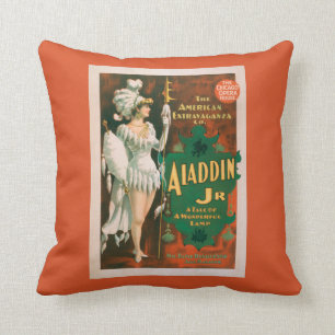 Aladdin Jr. Tale of a Wonderful Lamp Theatre 2 Throw Pillow