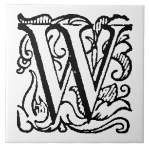 Aladdin O'Brien Capital Letter W Tile