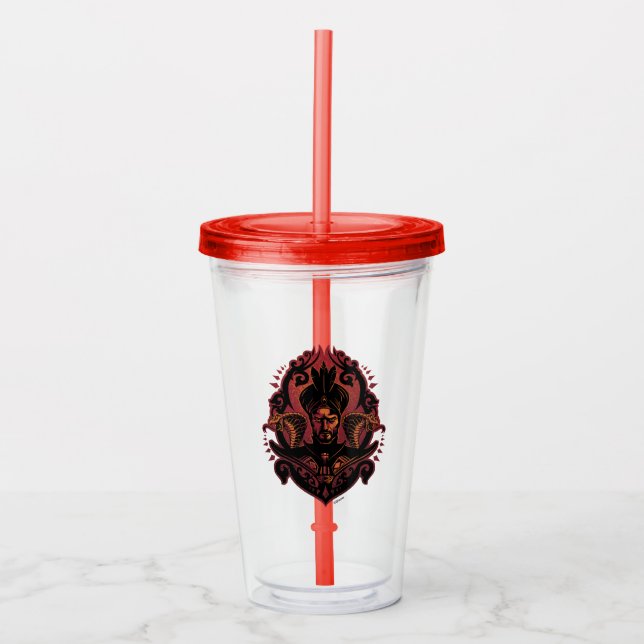 Aladdin | Ornate Jafar & Cobras Graphic Acrylic Tumbler (Front)