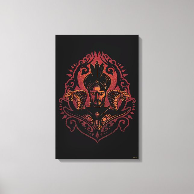 Aladdin | Ornate Jafar & Cobras Graphic Canvas Print (Front)