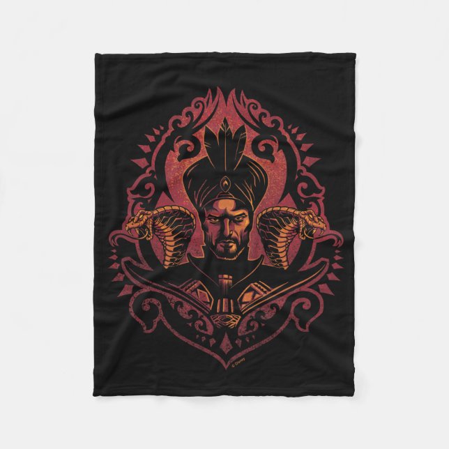 Aladdin | Ornate Jafar & Cobras Graphic Fleece Blanket (Front)