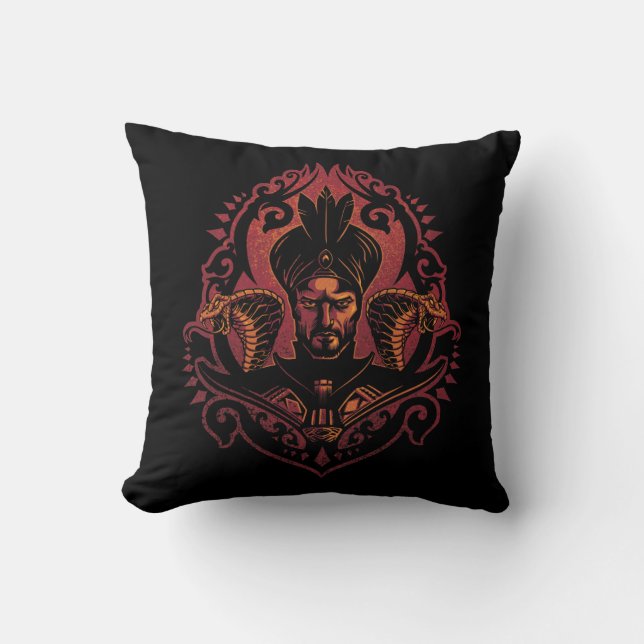 Aladdin | Ornate Jafar & Cobras Graphic Throw Pillow (Front)