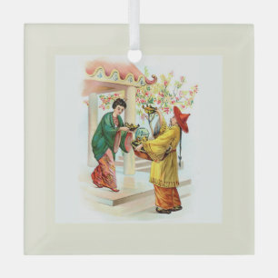 Aladdin's Lamp Glass Ornament