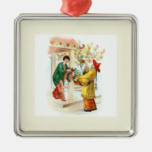 Aladdin's Lamp Metal Ornament