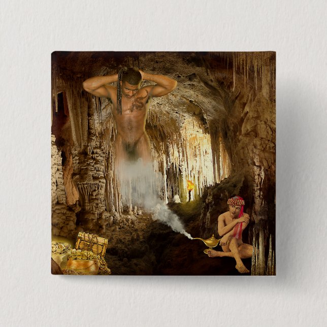 Aladdin's Lover 2 Inch Square Button (Front)
