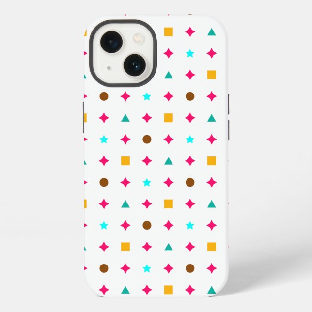 Alaia Multicolour Shapes Pattern iPhone Case (Back)