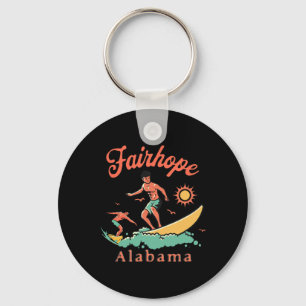 Alama Fairhope Surfer Al Surfing Beach Vacation Keychain
