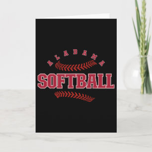 Alama Softll Vintage Mens Kids Team Retro Softll F Card