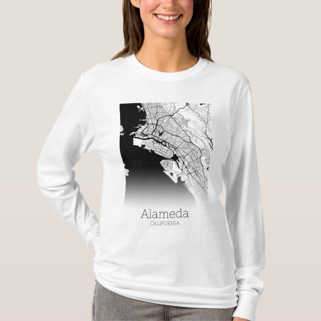 Alameda City Map T-Shirt (Front)