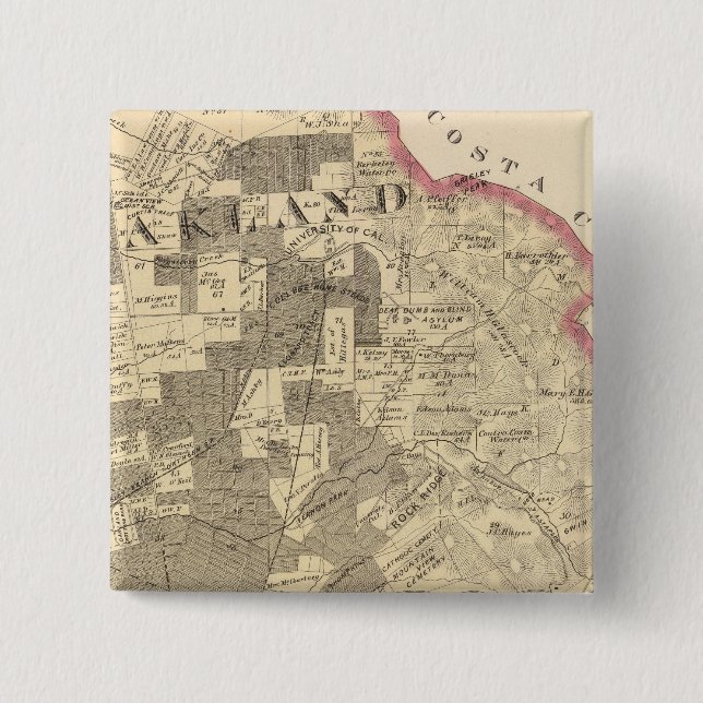 Alameda Co 1 2 Inch Square Button (Front)