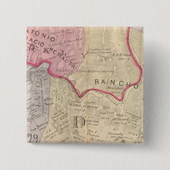 Alameda Co 3 2 Inch Square Button (Front)
