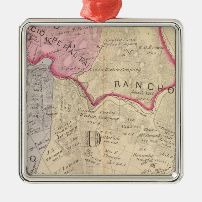 Alameda Co 3 Metal Ornament (Front)