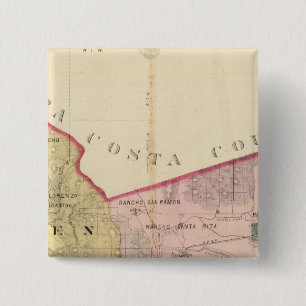 Alameda County map 2 Inch Square Button