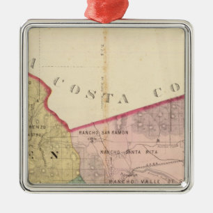 Alameda County map Metal Ornament