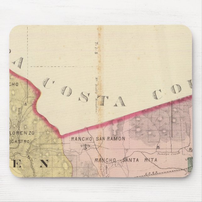 Alameda County map Mouse Pad (Front)