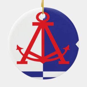 Alameda flag ceramic ornament