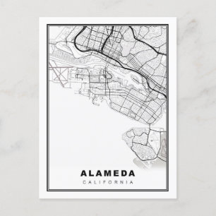 Alameda Map Postcard