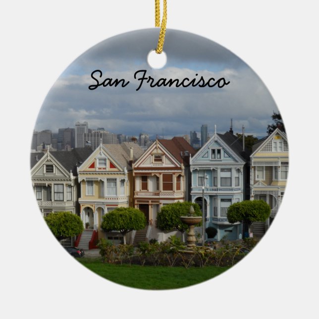 Alamo Square, San Francisco Ceramic Ornament (Front)