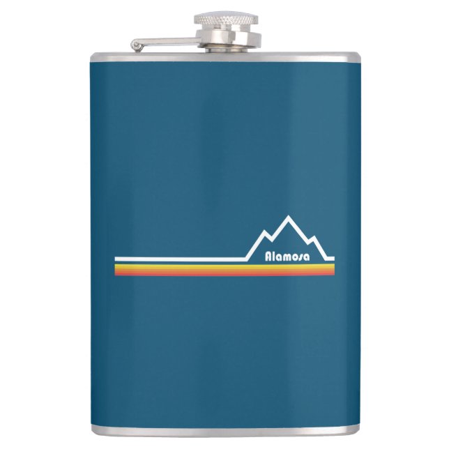 Alamosa, Colorado Hip Flask (Front)