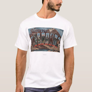 Alamosa, Colorado - Large Letter Scenes T-Shirt