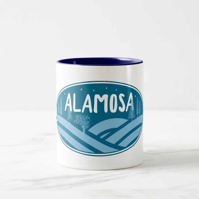 Alamosa Colorado Outdoors Two-Tone Coffee Mug (Center)