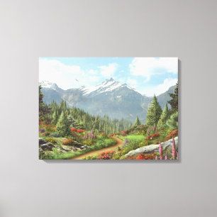 Alan Giana copie de toile "à montagne"