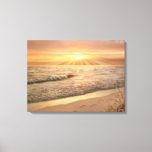 Alan Giana "Footprints in the Sand" Canvas Print