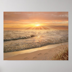 Alan Giana "Footprints in the Sand" Poster