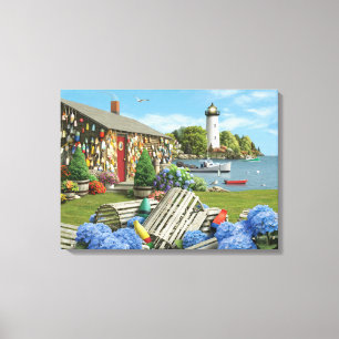 Alan Giana "Lobster Cove 2" Canvas Print