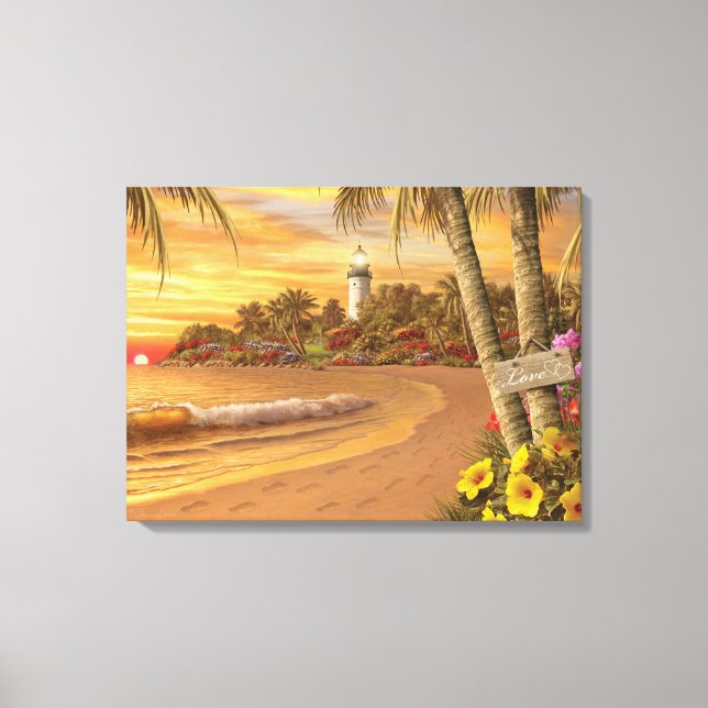 Alan Giana "Tropical Love" Canvas Print (Front)