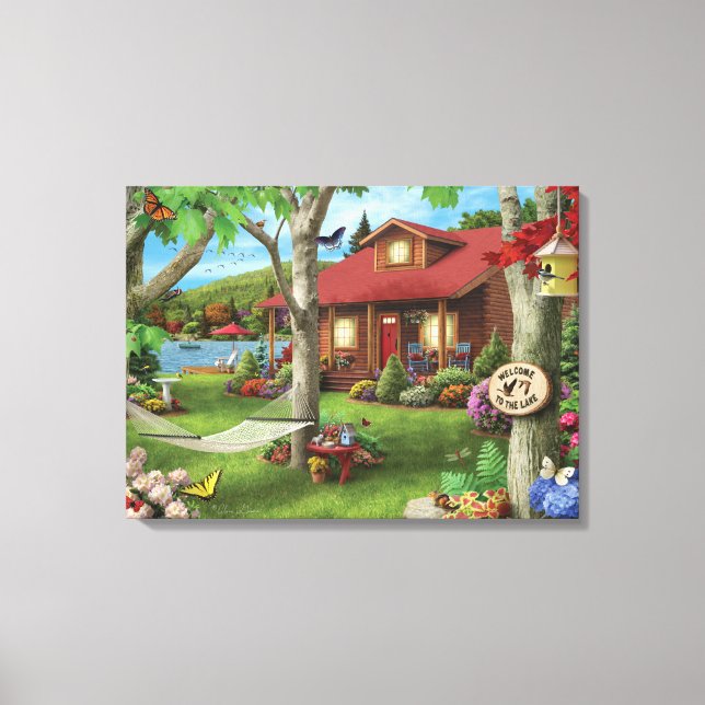 Alan Giana "Welcome to the Lake" Canvas Print (Front)