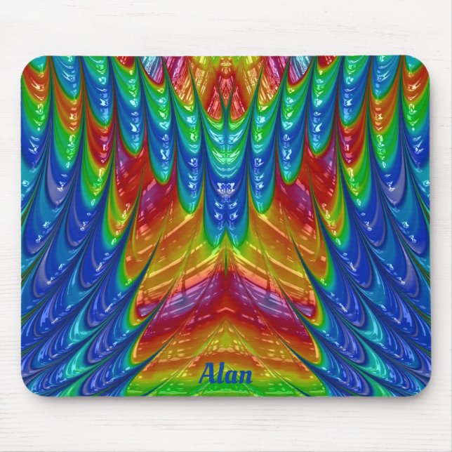 ALAN ~ Pretty 3D Pattern ~ Personalized  Mouse Pad (Front)