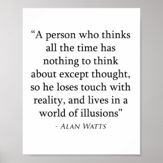 Alan Watts quote Poster