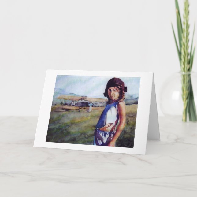 Alana & Grampa's Flight Helmet Card (Front)