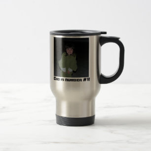 Alanabeach, Dad is number #1! Travel Mug