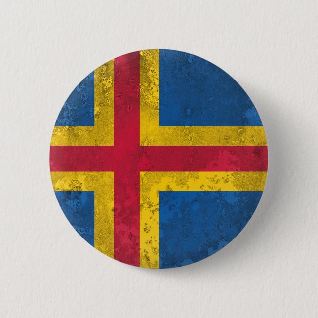 Aland Islands 2 Inch Round Button (Front)