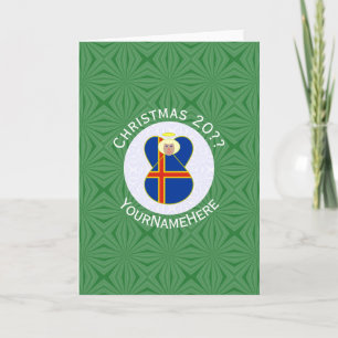 Åland Islands Ålander Flag Christmas Angel Card