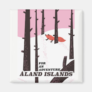 Åland Islands, Finland travel poster Magnet
