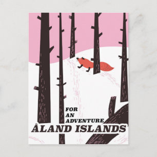 Åland Islands, Finland travel poster Postcard