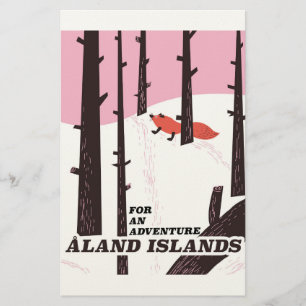 Åland Islands, Finland travel poster Stationery