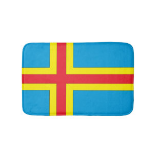 Aland Islands Flag Bath Mat