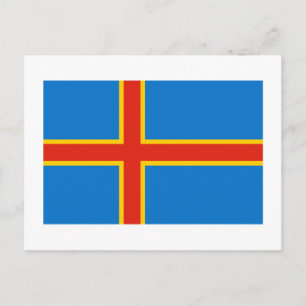 Aland Islands Flag Postcard