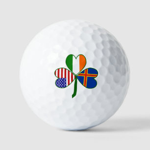 Åland Islands Ireland USA Shamrock Personalized  Golf Balls