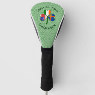 Åland Islands Ireland USA Shamrock Personalized  Golf Head Cover