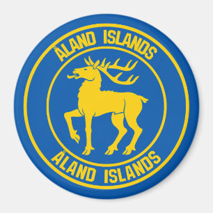 Åland Islands Round Emblem Magnet