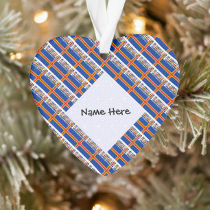 Ålander Åland Islands Flag Tiled Personalized  Ornament